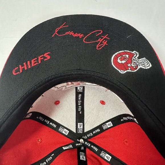 New Era Kansas City Chiefs NFL 9FIFTY Embroidered Hat and Brim Snapback Cap NWT - Picture 3 of 9